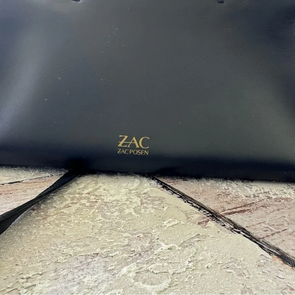ZAC Zac Posen Leather Medium Black Satchel Bag